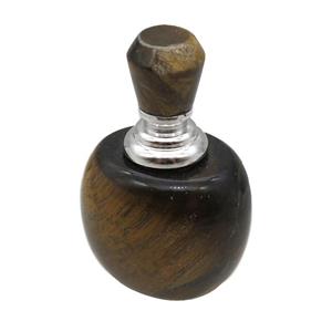 Tiger eye stone perfume bottle charm without hole, approx 30x40x65mm
