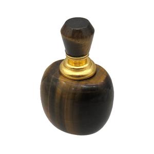 yellow Tiger eye stone perfume bottle charm without hole, approx 30x40x65mm