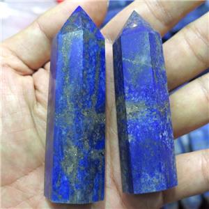 blue Lapis Lazuli point bullet Tower Undrilled, approx 20-90mm