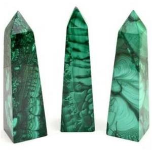 green Malachite bullet tower charm, approx 20-90mm