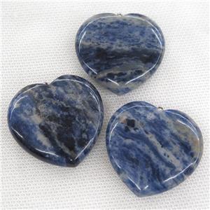 blue Sodalite heart pendant, approx 40x40mm