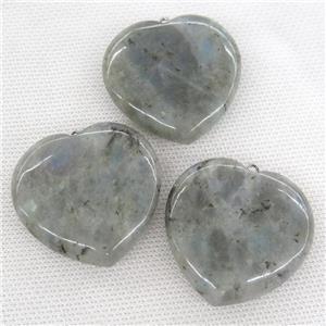 Labradorite heart pendant, approx 40x40mm
