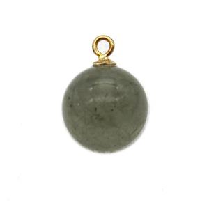 round Labradorite ball pendant, approx 10mm dia