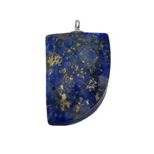blue lapis lazuli pendant, faceted knife, approx 10-16mm