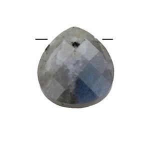 Labradorite pendant, faceted teardrop, approx 13-14mm