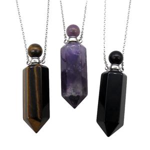mix Gemstone perfume bottle Necklace, approx 16-60mm