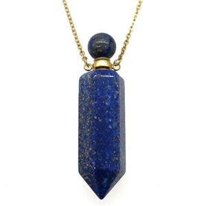 blue Lapis perfume bottle Necklace, approx 16-60mm