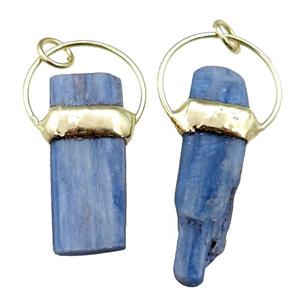 Kyanite pendant, gold plated, approx 30-50mm