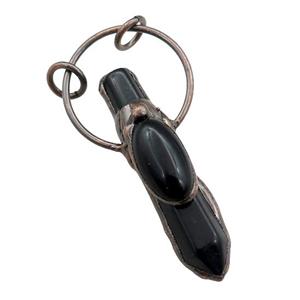 black Onyx pendulum pendant, antique red, approx 10-60mm