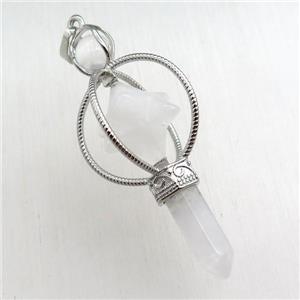 clear quartz magicwand pendant, approx 8-60mm