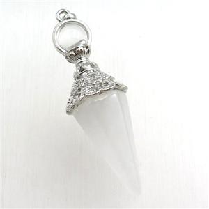 clear quartz pendulum pendant, approx 18-55mm