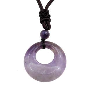amethyst necklace, approx 25mm, 3mm