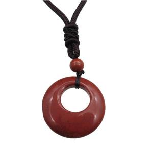red jasper necklace, approx 25mm, 3mm