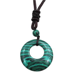 malachite necklace, approx 25mm, 3mm