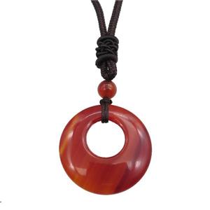 red carnelian necklace, approx 25mm, 3mm