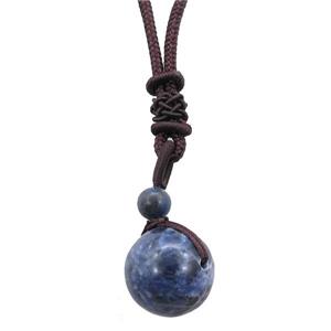 blue sodalite necklace, approx 16mm, 3mm