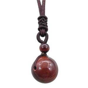red jasper necklace, approx 16mm, 3mm