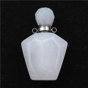 white Jasper perfume bottle pendant, approx 23-36mm
