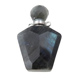 Labradorite perfume bottle pendant, approx 23-36mm