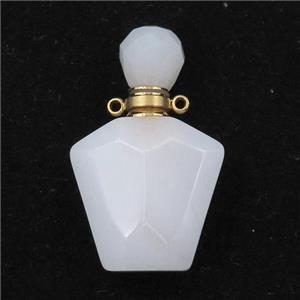 white Jasper perfume bottle pendant, approx 23-36mm