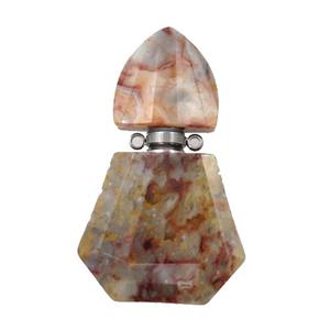Crazy Agate perfume bottle pendant, approx 28-48mm
