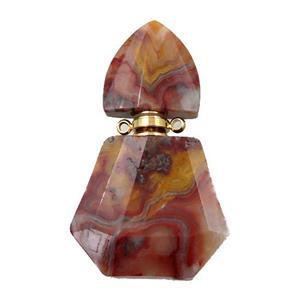 Crazy Agate perfume bottle pendant, approx 28-48mm