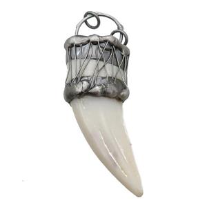 resin tooth charm pendant, approx 30-70mm