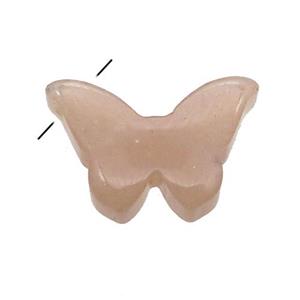 peach moonstone butterfly pendant, approx 12-18mm