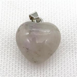Labradorite heart pendant, approx 20mm