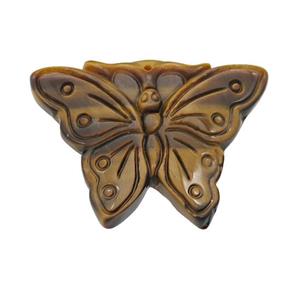 Tiger Eye Stone Butterfly Pendant, approx 32-42mm