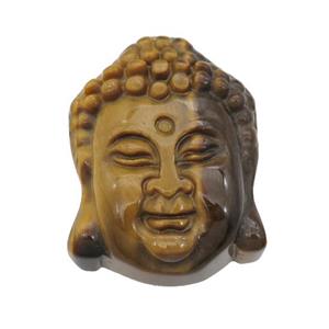 Tiger Eye Stone Buddha Pendant, approx 24-30mm