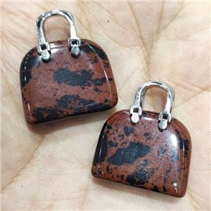 Autumn Jasper bag charm pendant, approx 20-24mm
