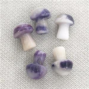 purple Jasper mushroom without hole, approx 15-20mm
