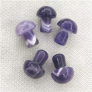Amethyst mushroom charm without hole, approx 15-20mm