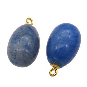 blue Aventurine egg pendant, approx 10-15mm