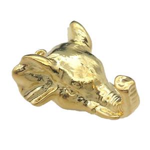 Resin Elephant pendant, gold plated, approx 35-40mm