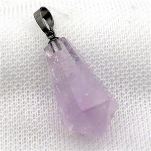 purple Amethyst pendulum pendant, approx 17-30mm
