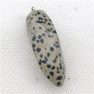 Dalmatian Jasper twist pendant, approx 15-40mm