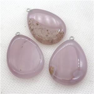 natural Agate teardrop pendant, approx 30-40mm