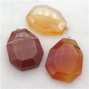 red Carnelian Agate slice pendant, approx 30-45mm