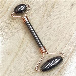 black Roller GuaSha Massage Tools, rose gold, approx 18-40mm, 150mm length