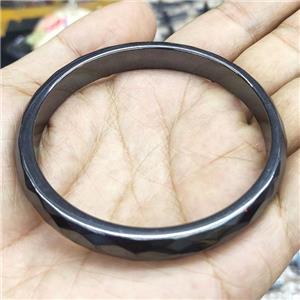 black Hematite bangle, approx 9mm, 60mm dia