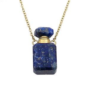 blue Lapis Lazuli perfume bottle Necklace, approx 10-20mm