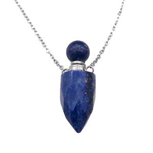blue Lapis perfume bottle Necklace, approx 9-28mm