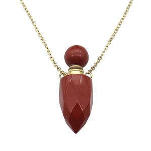 red Jasper perfume bottle Necklace, approx 9-28mm