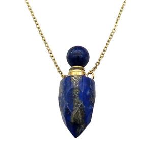 blue Lapis Lazuli perfume bottle Necklace, approx 9-28mm