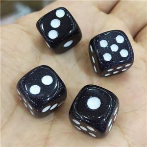 Blue SandStone Cube Dice, approx 15mm