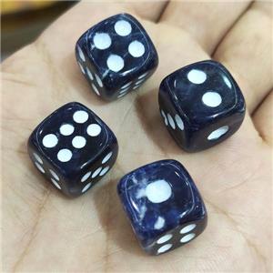 Blue Sodalite Cube Dice, approx 15mm