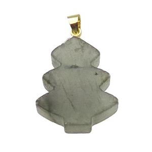 Labradorite Christmas Tree Pendant, approx 19-24mm