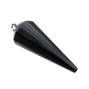 Black Obsidian Pendulum Pendant, approx 16-40mm